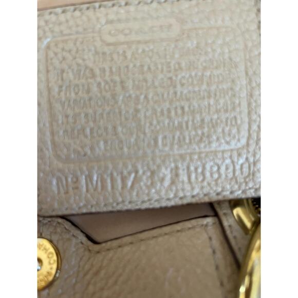 Coach penelope F18890 pearl pebble Leather large Satchel BAG PURSE shoulder bag - Picture 7 of 7